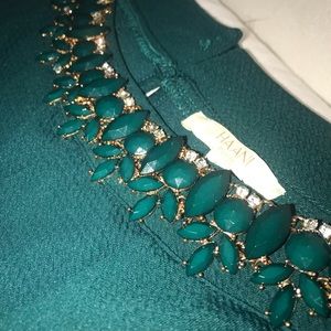 Pine green stunning dress for semi-formal attire.